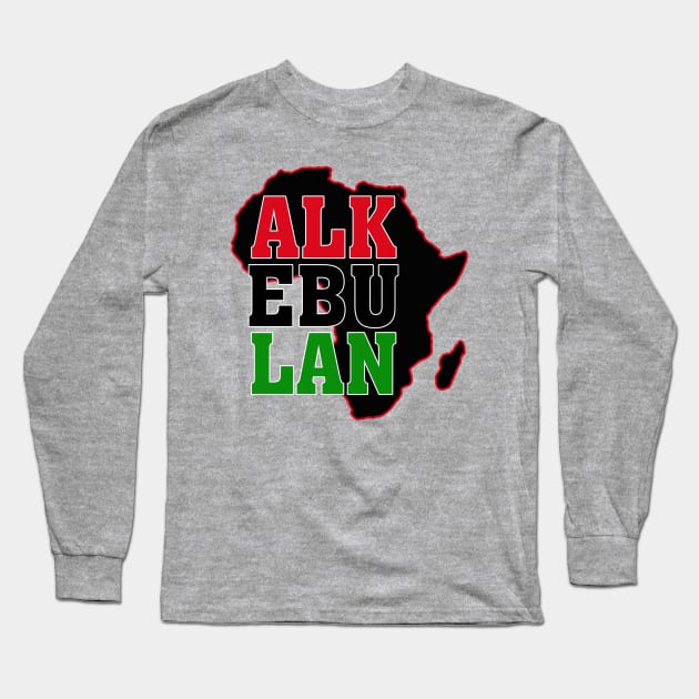 ALKEBULAN - LETTERS & LAND Long Sleeve T-Shirt by DodgertonSkillhause